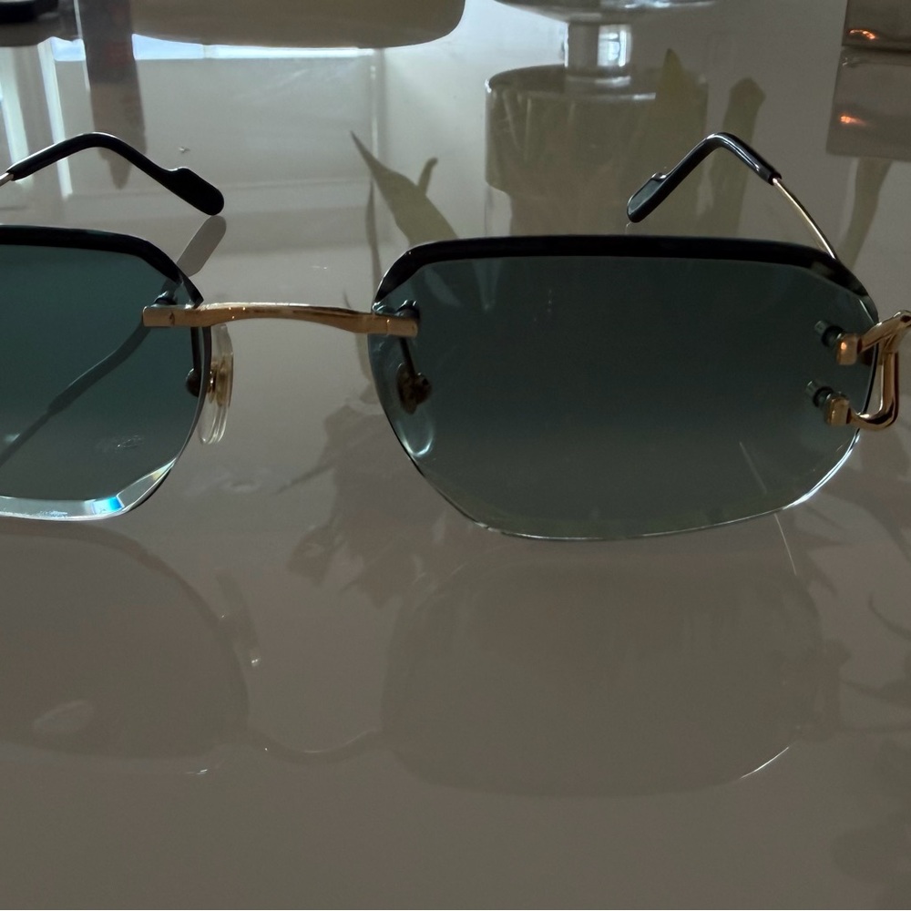 Cartier Blue and Gold Sunglasses - Picture 5 of 15